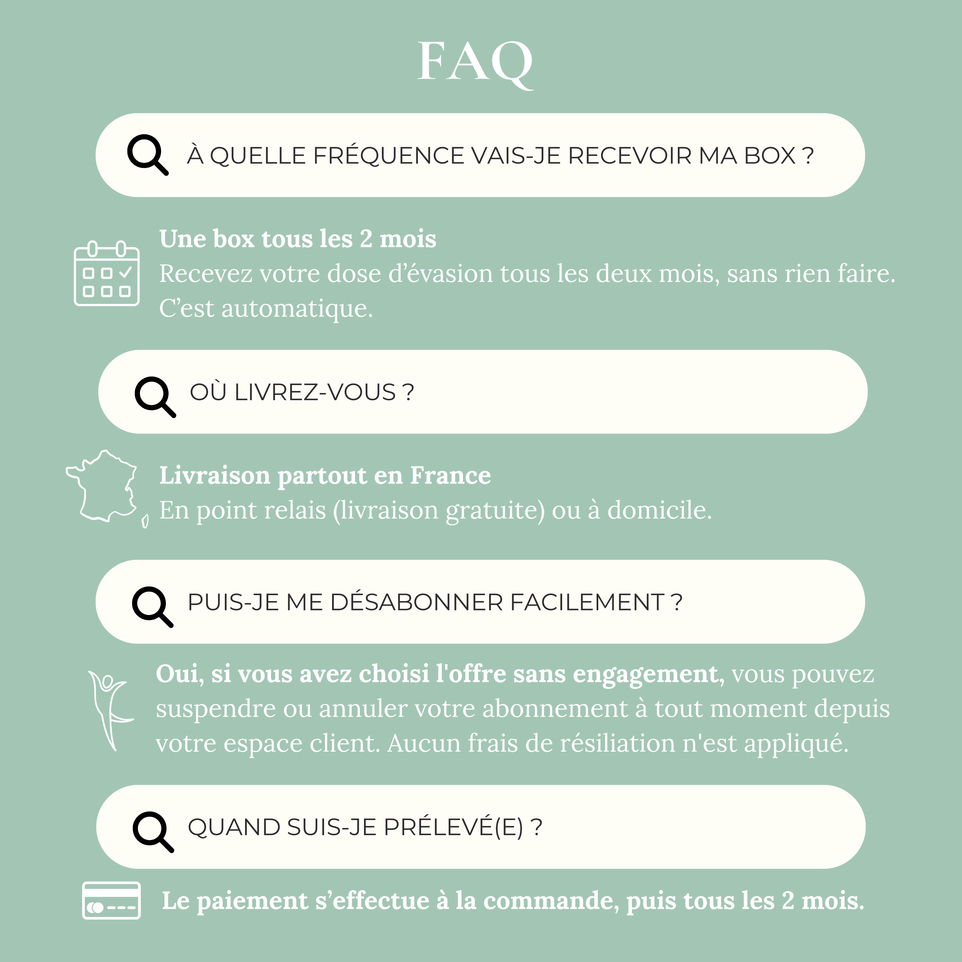 Box bimestrielle bien-être ÉVASIA