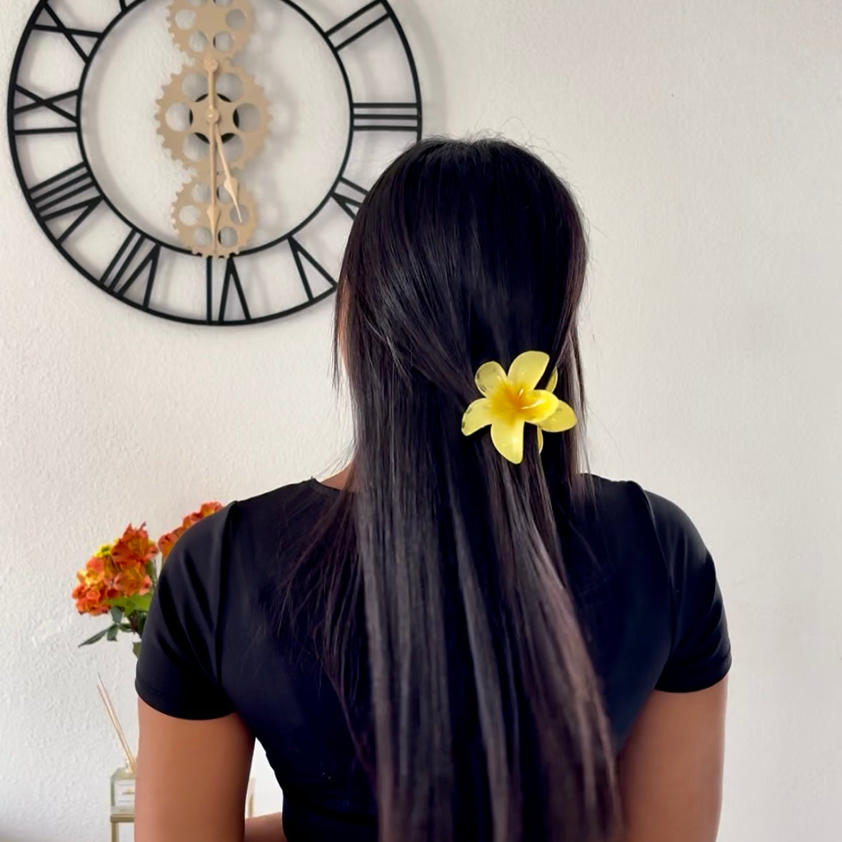 Pince à cheveux fleur